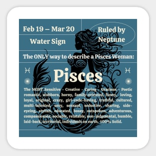 Pisces Woman Energy Sticker